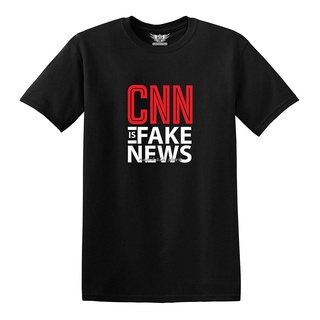 Tee เสื้อแฟชั่นผญ sexy - เสื้อยืดผู้ชายปี 2022 CNN เป็นข่าวปลอมเสื้อเชิ้ตเสื้อยืดคอเสื้อยืดคอตตอนที