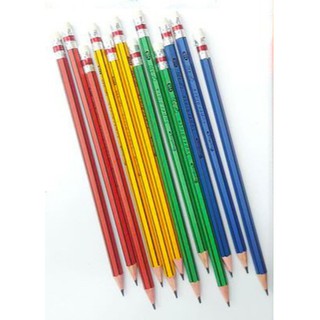ดินสอไม้ควอนตั้มราคาถูก แพ็ค 1 แท่งสุมสี