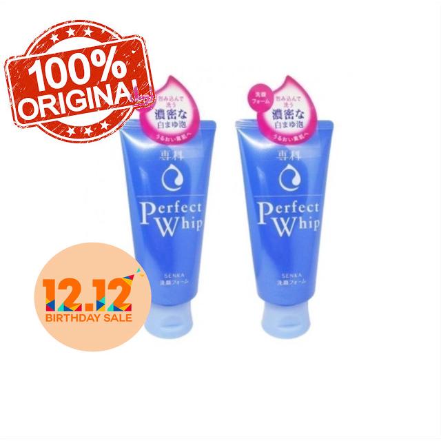 (2หลอด) SHISEIDO SENKA Perfect Whip foam ล้างหน้าเนื้อวิปครีม 120g.