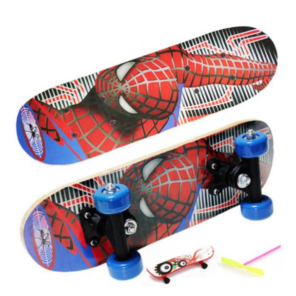 bkk-home-สเก็ตบอร์ด-สำหรับเด็ก-skateboard-สำหรับผู้เริ่มเล่น-ลายspiderman-สำหรับอายุ-2-6ปี-ขนาด60cm-bkkhome