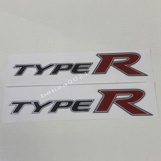 สติ๊กเกอร์* TYPE R งานพิมพ์ ติดข้างประตู HONDA (ราคาต่อคู่ มี 2 ชิ้น )