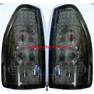 DEPO ไฟท้าย ไฟท้ายแต่ง ISUZU D-MAX DMAX 2002 2003 2004 2005 2006 สโมก SMOKE LED