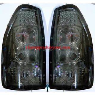 DEPO ไฟท้าย ไฟท้ายแต่ง ISUZU D-MAX DMAX 2002 2003 2004 2005 2006 สโมก SMOKE LED