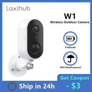 Laxihub 1080จุด Wifi กล้อง IP กลางแจ้งไร้สายสมาร์ท IR กล้องรักษาความปลอดภัย AI มนุษย์ตรวจจับเว็บแคมกล้องแบตเตอรี่แบบชาร์