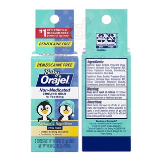 🌟พร้อมส่ง🌟 เจลบรรเทาอาการเจ็บปวดขณะฟันขึ้น Baby Orajel Non-Medicated Cooling Gels for Teething