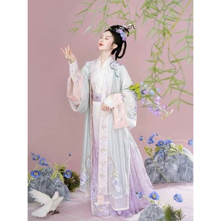 ชุดฮั่นฝู คอลเลคชั่น Liuli Mudan แบรนด์ Zhongling ji ชุดจีนโบราณ Hanfu เสื้อ เสื้อคลุม กระโปรง โทนสีพาสเทล ปักลาย