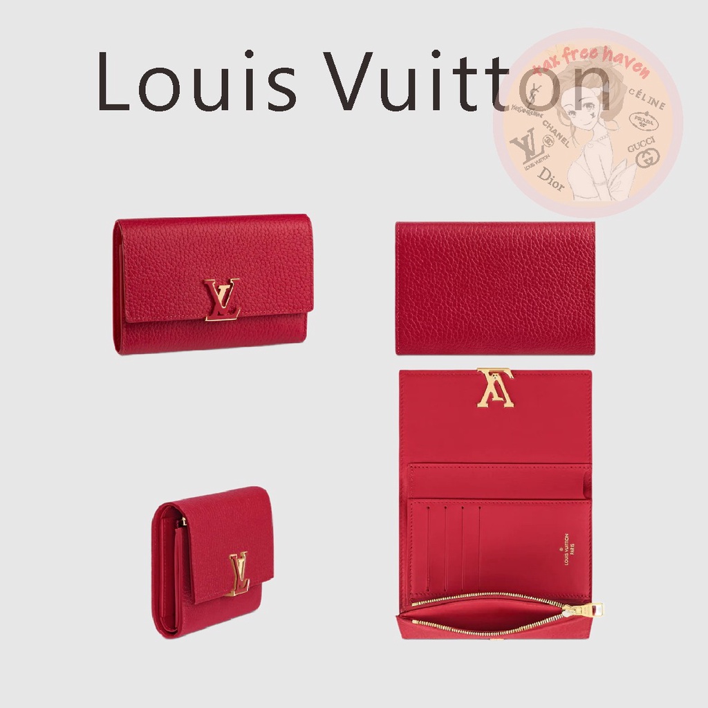 ราคาต่ำสุดของ-shopee-ของแท้-100-louis-vuitton-ยี่ห้อ-new-wave-กระเป๋าสตางค์ใบสั้น