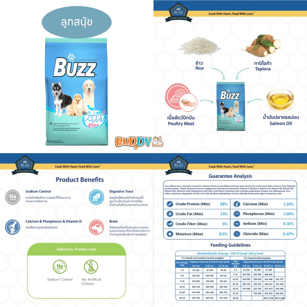 buzz-อาหารสุนัข-ครบทุกรส-ทุกสายพันธุ์-1kg-บัซซ์-บัซ-balanced-บัซ-อาหารสุนัข