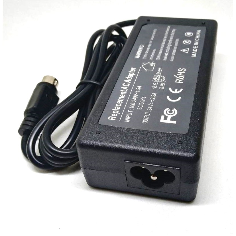 อะแดปเตอร์-เครื่องปริ้นสลิป-dc-adapter-24v-3a-3-pin-เครื่องพิมพ์ใบเสร็จ-pos-slip-printer-ทุกรุ่น-ทุกยี่ห้อ