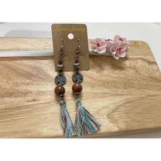 Ethnic Wooden Dangle Earrings
