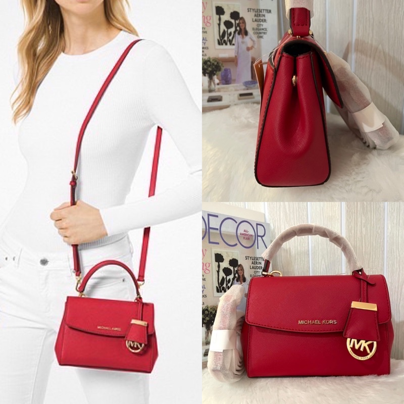 Michael Kors Ava extra small crossbody bright red 