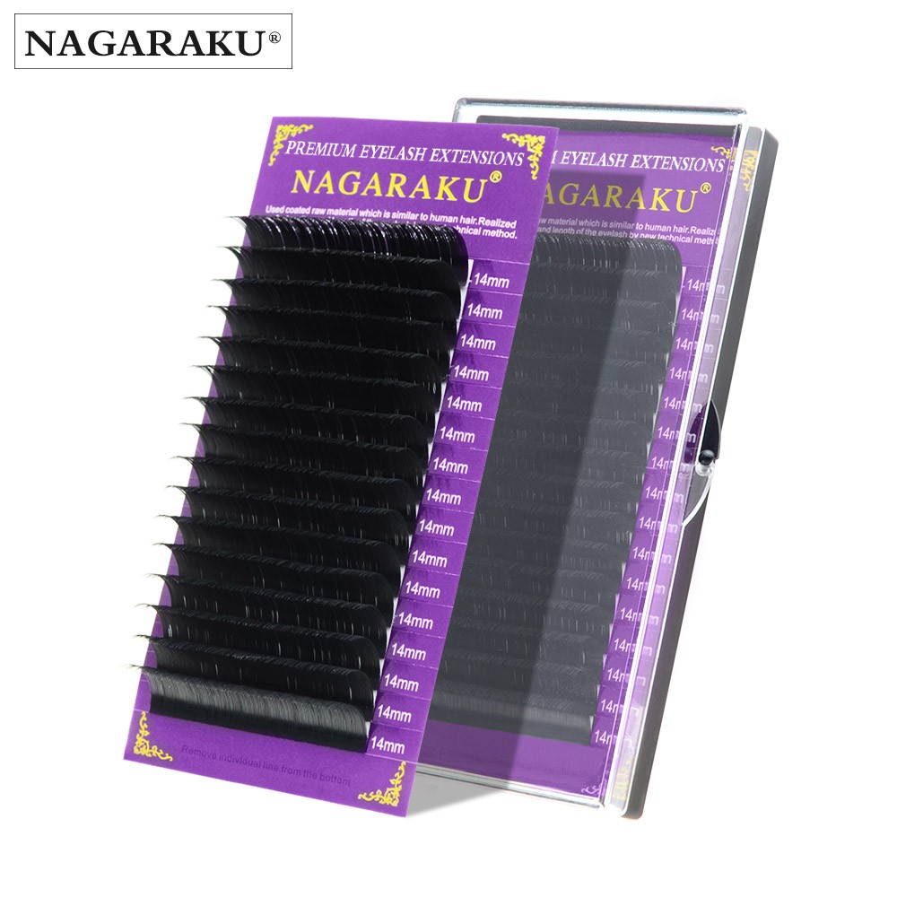 ภาพหน้าปกสินค้าNAGARAKU ขนตาปลอม ขนมิงค์เทียม นิ่ม 16 แถว จากร้าน nagaraku.th บน Shopee