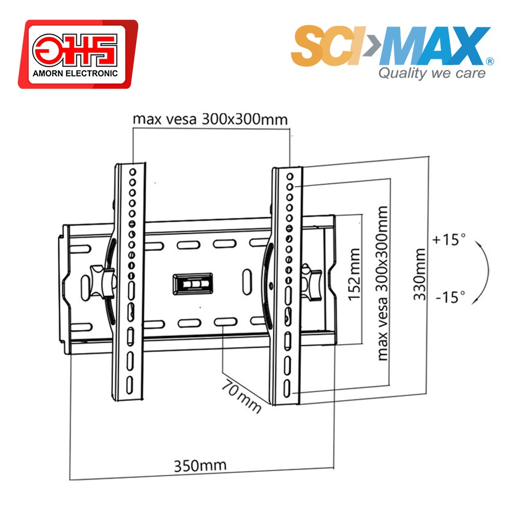 ขาแขวนทีวี-lcd-แบบผนังก้มเงย-scimax-sm-1740w-ขนาด17-40นิ้ว-อมร-อีเล็คโทรนิคส์-อมรออนไลน์-ขาแขวน-ขาแขวนแบบก้มเงย