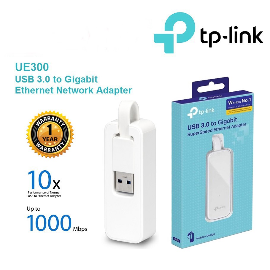 ⚡️ยูเอสบีแลน⚡️TP-LINK (UE300) ADAPTER USB 3.0 GIGABIT PORT 10/100 ...