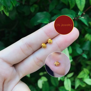 ต่างหูตะกร้อจิ๋ว 3mm ต่างหูมินิมอล👑รุ่นB11  1คู่ CN Jewelry earings ตุ้มหู ต่างหูแฟชั่น ต่างหูเกาหลี ต่างหูทอง