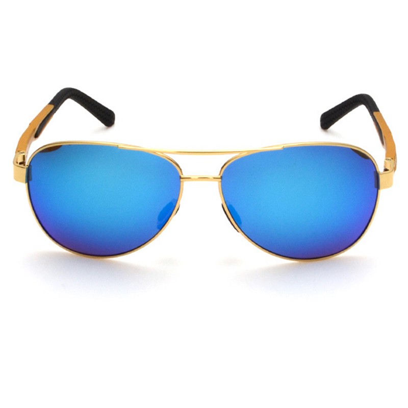 polarized-แว่นกันแดด-แฟชั่น-รุ่น-p-7515-c-5-สีทองเลนส์ปรอทน้ำเงิน-แว่นตา-ทรงสปอร์ต-วัสดุ-stainless-เลนส์โพลาไรซ์-ขาสปริง