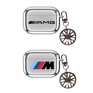 Benz AMG BMW Motorsport จี้ยาง ชุบไฟฟ้า เคส สําหรับ Apple AirPods 1 / 2 / 3 Pro เคส iPhone TWS บลูทูธ อุปกรณ์เสริม