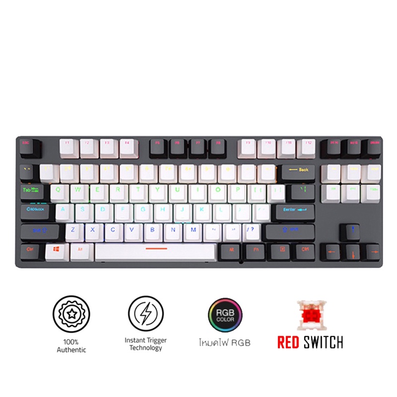 คีบอร์ดเกมมิ่ง-blue-switch-mechanical-keyboard-gaming-keyboard-led-rgb-glowing-colorful-keyboard