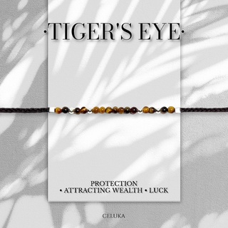 ภาพหน้าปกสินค้าสร้อยข้อมือถักมินิมอลหินนำโชค ไทเกอร์อาย(Tiger\'s eye) ซึ่งคุณอาจชอบราคาและรีวิวของสินค้านี้