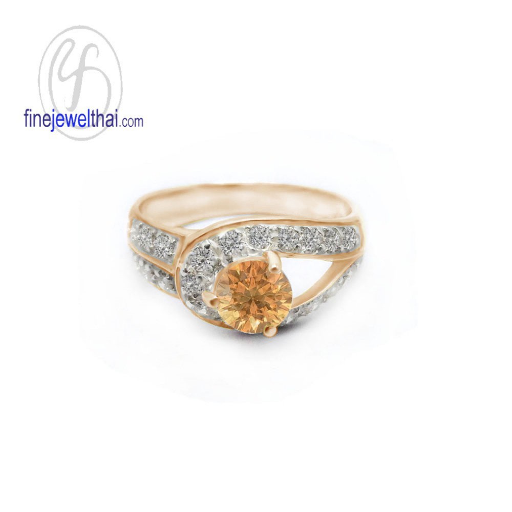 finejewelthai-แหวนซิทริน-ซิทริน-แหวนเงินแท้-แหวนพลอย-พลอยประจำเดือนเกิด-r1157ct-เลือกสีตัวเรือนได้