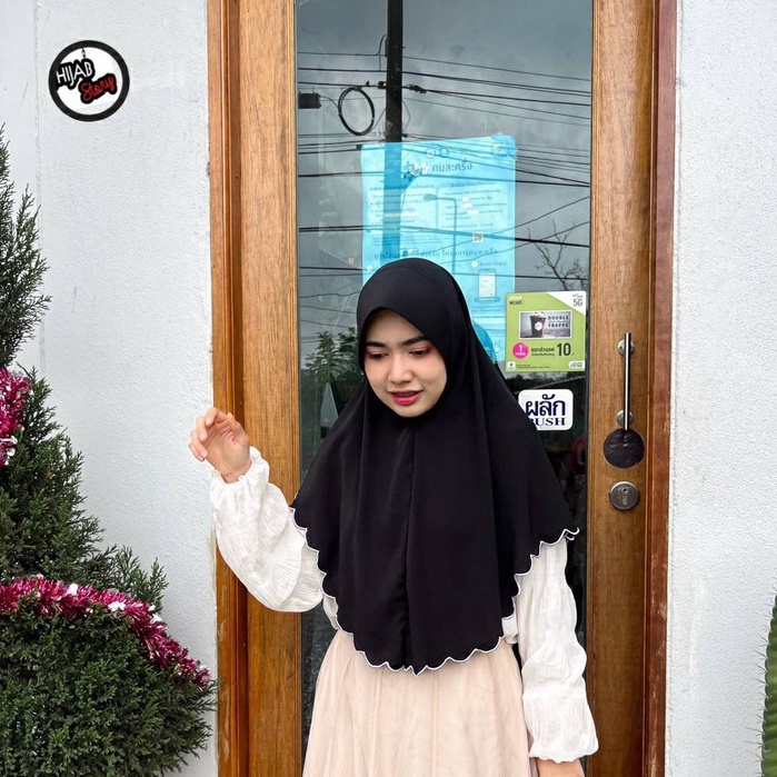 ภาพสินค้าผ้าคลุมฮิญาบ ทรงกุ๊กไก่ นางฟ้า ปักเวิร์ค รุ่นใหม่ล่าสุด ฮิตมากในตอนนี้ จากร้าน hijab_story_thailand บน Shopee ภาพที่ 7