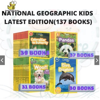 (ได้coinคืน10%)  หนังสือเด็กภาษาอังกฤษ National Geographic Kids Pre Reader,Level 1-2-3 137 เล่ม +ฟรีไฟล์เสียง