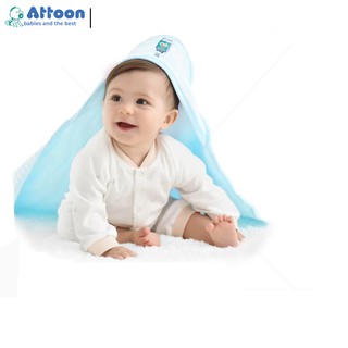 ผ้าเช็ดตัวทารก ATTOON CENTER  ผ้าเช็ดตัวทารก ผ้าห่อตัวเด็กอ่อน ผ้าเช็ดตัวสำหรับเด็กแรกเกิด ทำจากผ้าฝ้าย