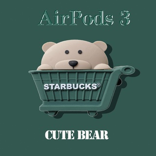 Cart Bear หูฟังสำหรับ AirPods3gen case หมีน่ารักหูฟังกรณี 2021 ใหม่สำหรับ AirPods3 หูฟังใช้งานร่วมกับ AirPodsPro กรณี AirPods2gen case