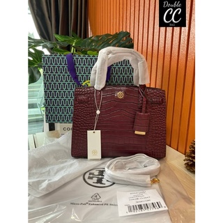 (แท้ 💯%‼ Factory) TORY BURCH WALKER EMBOSSED SMALL SATCHEL