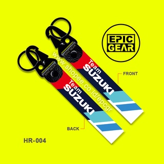 Gantungan พวงกุญแจรถจักรยานยนต์ คุณภาพสูง อุปกรณ์เสริม สําหรับ SUZUKI MOTOGP SBK FACTORY RACING TEAM ECSTAR KEY CHAIN TAG KEYTAG PREMIUM SATRIA FU F150 BANDIT GIXXER GSX R S 125 150 250 400 600 750 S150 BELANG FI F OLD Vantel เชือกเส้นเล็ก R150 R250 R125