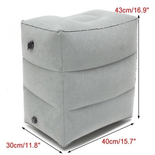 【บลูไดมอนด์】Useful Inflatable Portable Travel Footrest Pillow Plane Train Kids Bed Foot Rest Pad