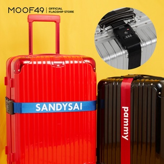 สินค้า MOOF49 สายรัดกระเป๋าสกรีนชื่อตัวล็อคระบบTSA (TSA Luggage Strap)