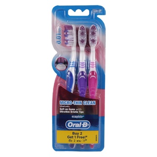 (2แถม1) Oral-B Complete Micro-Thin Clean Toothbrush ออรัล-บี คอมพลีท แปรงสีฟัน รุ่นไมโครทิน คลีน