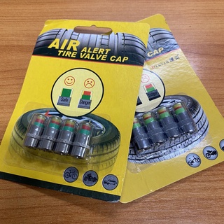 จุกปิดลม จุกปิดลมล้อรถ มีที่วัดความดันลม แจ้งเตืนเมื่อยางลมอ่อน AIR Alert Tire Valve Cap (1 ชุดมี 4 ชิ้น)