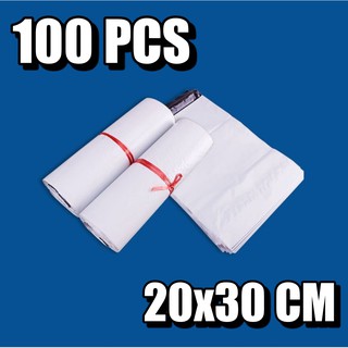 SHIBUITH (100 ใบ) ถุงไปรษณีย์สีขาวด้าน พร้อมแถบกาว 20*30🔼