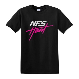 T-shirt  เสื้อยืด Nfs Heat Shirt Need For Speed Video Game สีดําขนาดพลัสไซส์สําหรับแข่งรถS-5XL