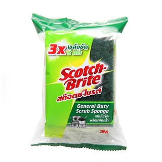 3M สก๊อตไบร์ท แผ่นใยขัดพร้อมฟองน้ำ 3x4