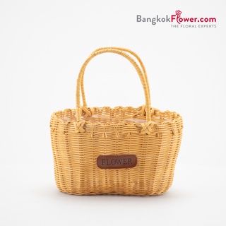 กระเช้าสานน่ารัก 02 ใบเล็กหิ้วไปตลาดเก๋ ๆ จาก bangkokflower