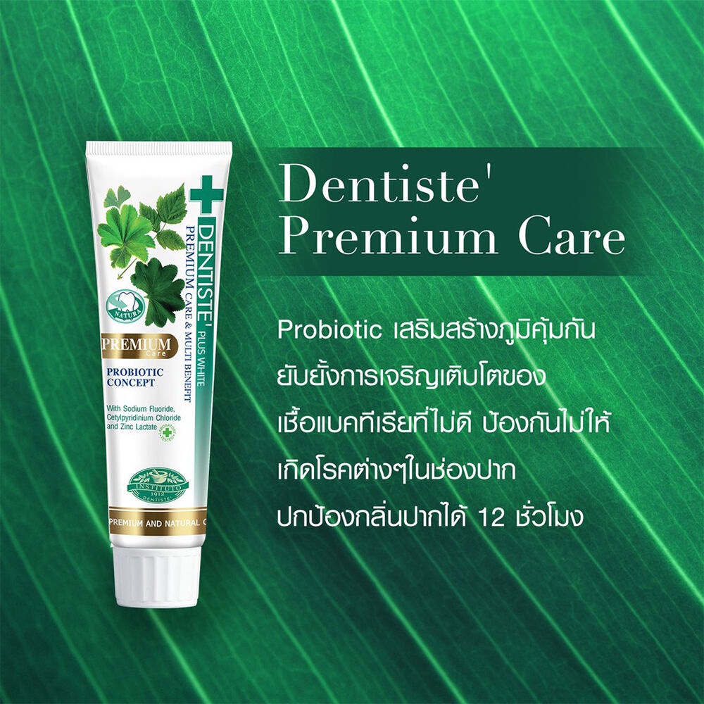 แพ็ค-4-ยาสีฟันเดนทิสเต้-dentiste-premium-care-toothpaste-tube-100g-ของแท้100