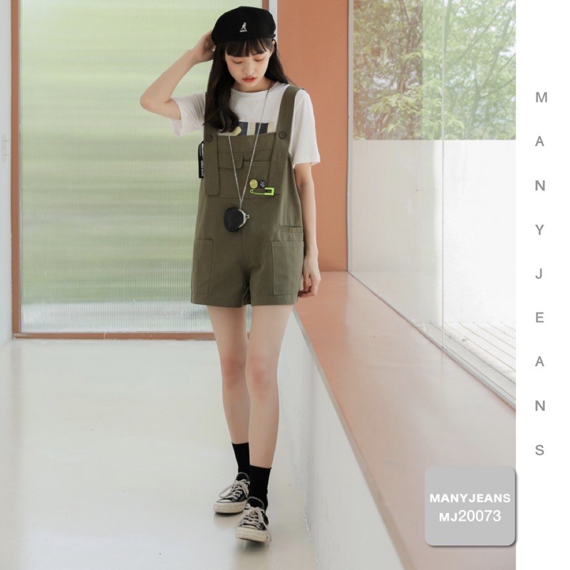 many-jeans-shorts-overalls-เอี๊ยมกางเกงขาสั้นพร้อมส่ง