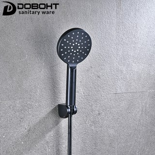 DOBOHT 3 in 1 3 ฟังก์ชั่นหัวฝักบัวสีดำที่ถอดออกได้มือผู้ถือฝนสเปรย์หัวฝักบัวชุดสำหรับห้องน้ำ SET-HS021-BL