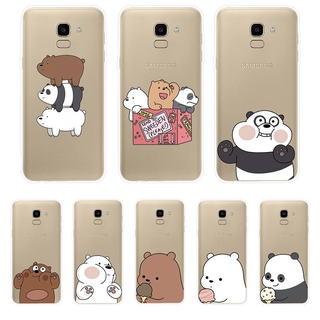 Samsung Galaxy J2 Pro J4 J4+ J6 J6+ Plus J8 2018 Soft TPU Silicone Phone Case Cover หมีเปลือยสามตัว 1