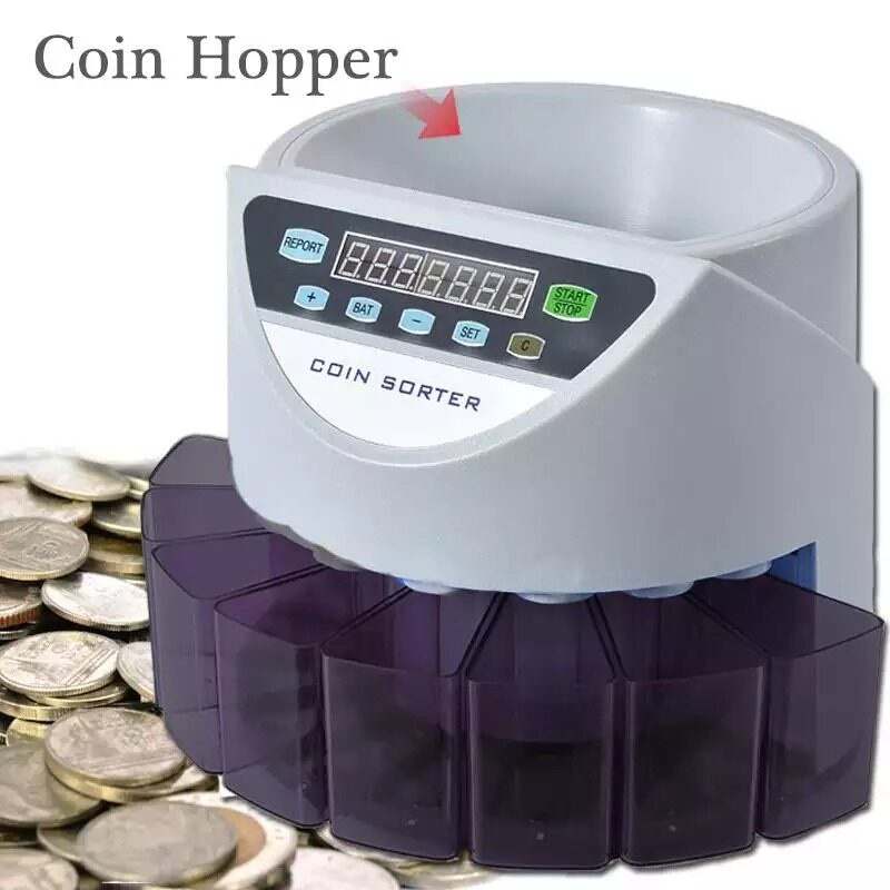 เครื่องนับเหรียญ-coin-counter-เครื่องคัดแยกเหรียญแบบอัตโนมัติ-สำหรับเหรียญ-เหรียญไทยทุกชนิด-electronic-coin-sorter-display-the-total-value-and-quantity-for-0-25-10baht