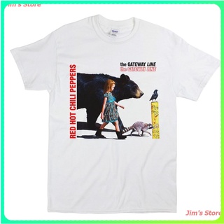 เสื้อยืดผ้าฝ้ายพิมพ์ลายJims Store New Red Hot Chili Peppers Band T-Shirt - The Gateway Line Merch / Unisex / Rhcp Shirt