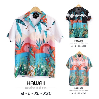 ✨ลด20% ใส่โค้ด CHINOCT✨ เสื้อฮาวาย hawaii เชิ้ตเกาหลี  ผ้านิ่มขึ้น สไตล์เกาหลีมาแรง ส่งจากไทย