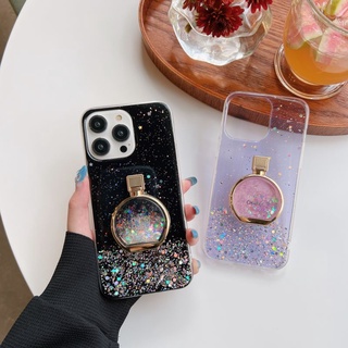 Casing for iPhone 14 13 12 11 pro max Star Sky Bling Glitter With Holder Phone Case Cover