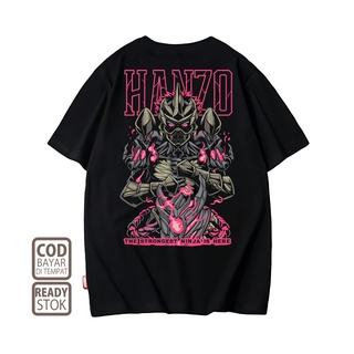 คอลูกเรือเสื้อยืดคอกลมเสื้อยืดพรีเมี่ยม พิมพ์ลาย ALVACOTH HANZO MOBILE LEGEND 002 DISTROผ้าฝ้ายแท้