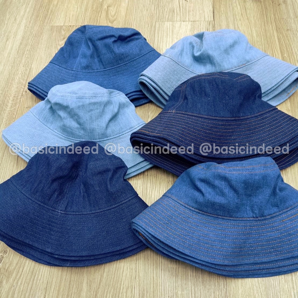 bucket-hat-หมวกปีกรอบผ้ายีนส์-หมวกบักเก็ต-ผ้ายีนส์