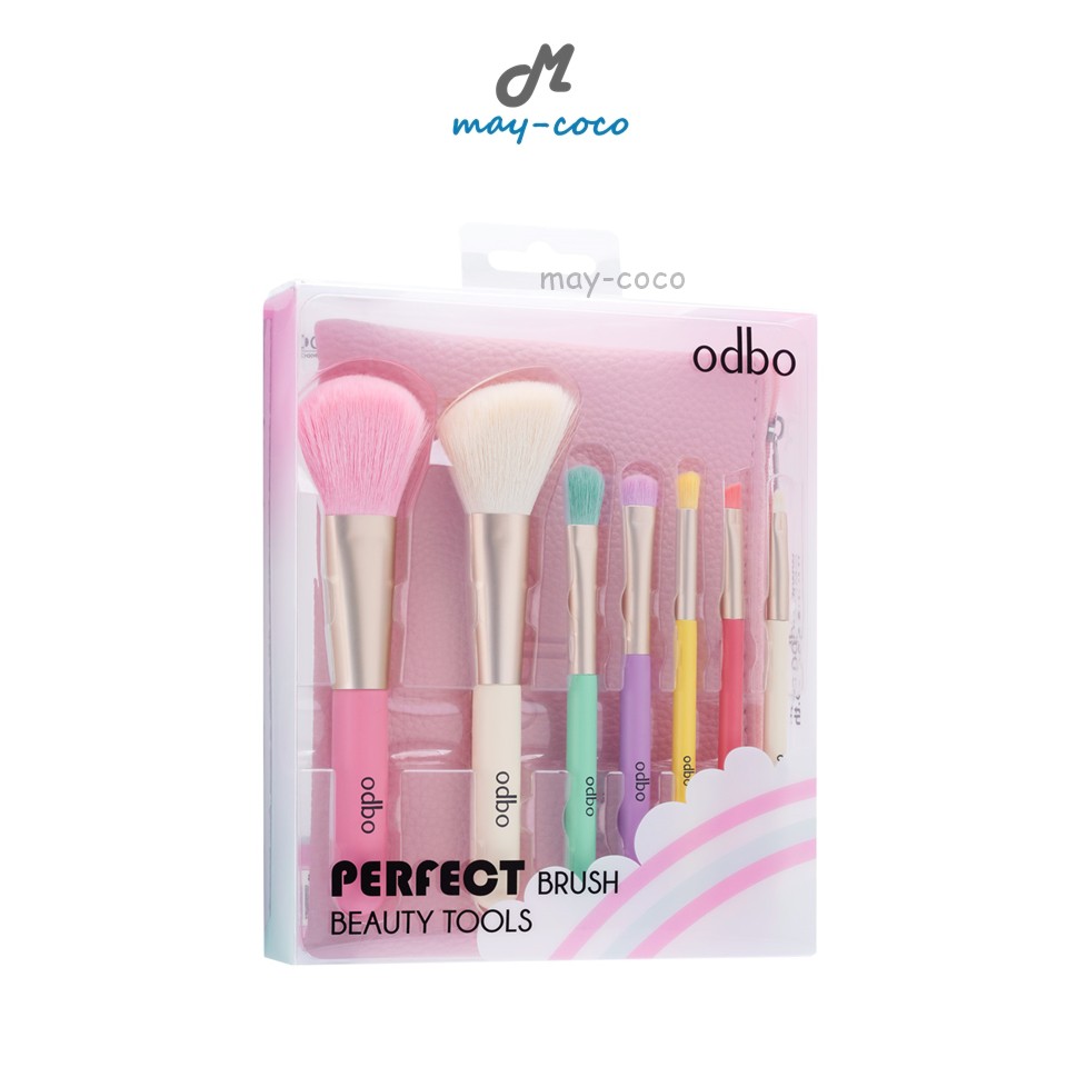 ถูก/แท้/ส่งฟรี เซตแปรง แต่งหน้า ODBO Perfect Brush Beauty Tool เซ็ตแปรง เซ็ทแปรง แปรง แปรงแต่งหน้า สีสวย น่ารัก พาสเทล - แปรง แต่งหน้า ยี่ห้อไหนดี