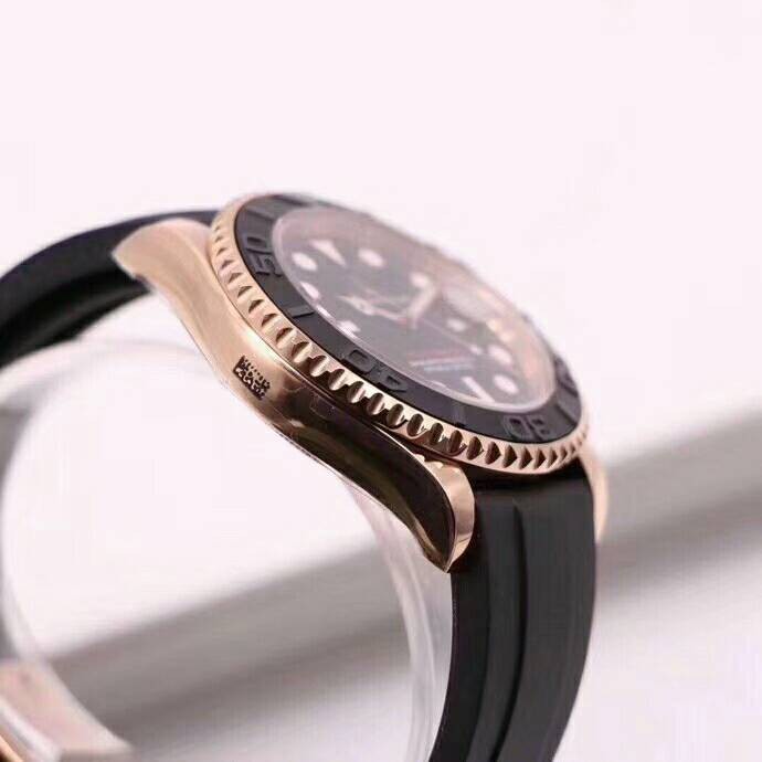 rolex-นาฬิกา-rolex-yacht-mingshi-rose-gold-black-นาฬิกาเครื่องจักรกลอัตโนมัติผู้ชาย-116655bk